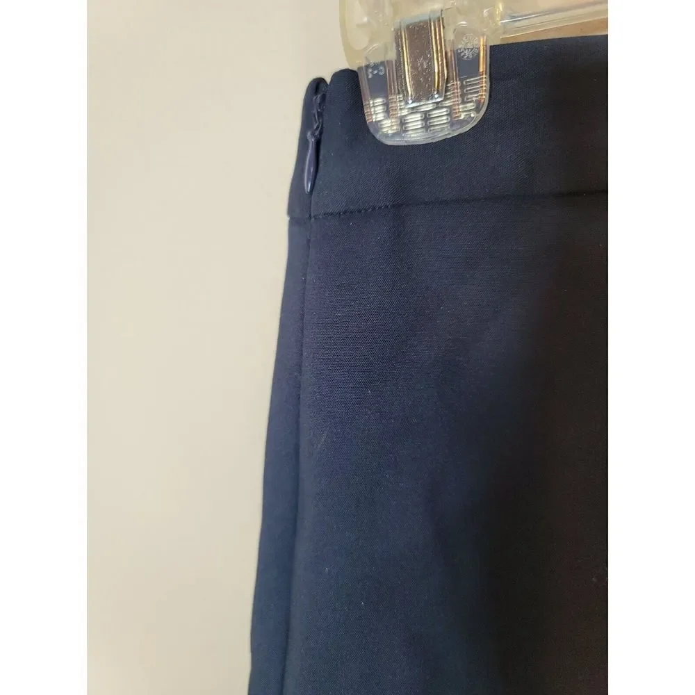 Kate Spade New York Women's Dark Blue Pleated Above Knee Pencil Skirt Size 4 t22